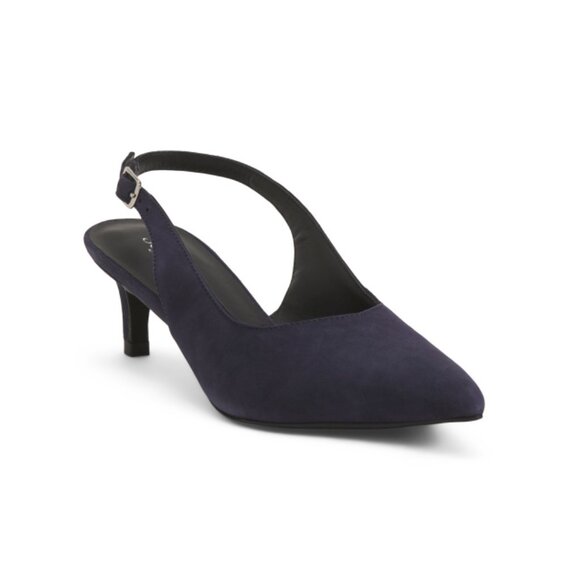 SEYCHELLES Navy Blue Suede Candlelight Heels - Picture 1 of 2